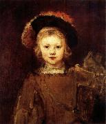 REMBRANDT Harmenszoon van Rijn Young Boy in Fancy Dress China oil painting reproduction